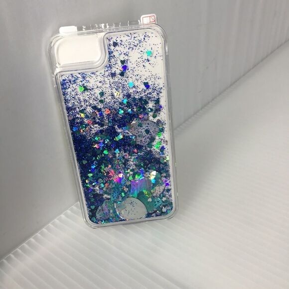 Skinny Dip Blue Glitter Heart iPhone 7 Case (H) - Picture 5 of 8